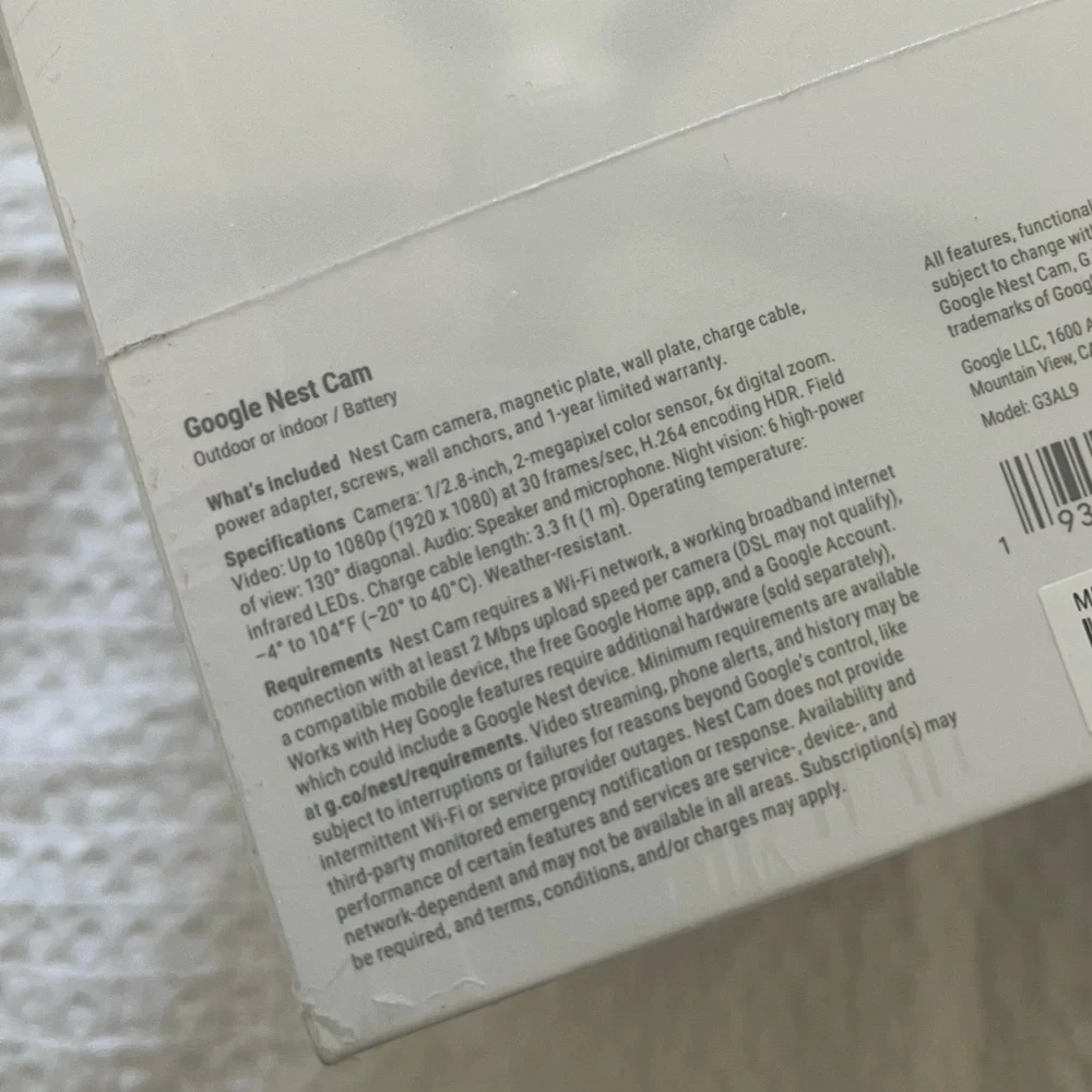 Google Nest Cam - Brand New